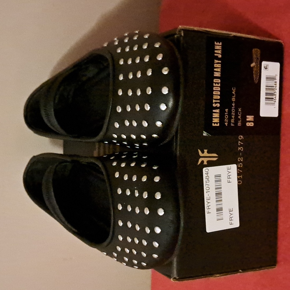 Frye Emma Studded Black Mary Jane Flats - Picture 5 of 8